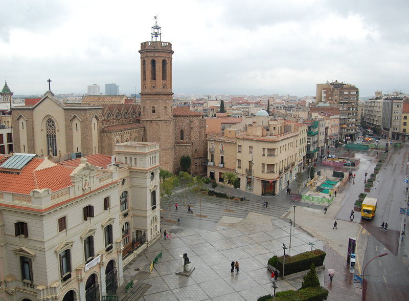 Vista del centro de Sabadell. Vista del centro de Sabadell.
